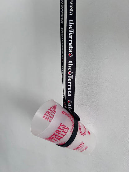 Lanyard Porta Vasos Cuello_The Terreta_Negro