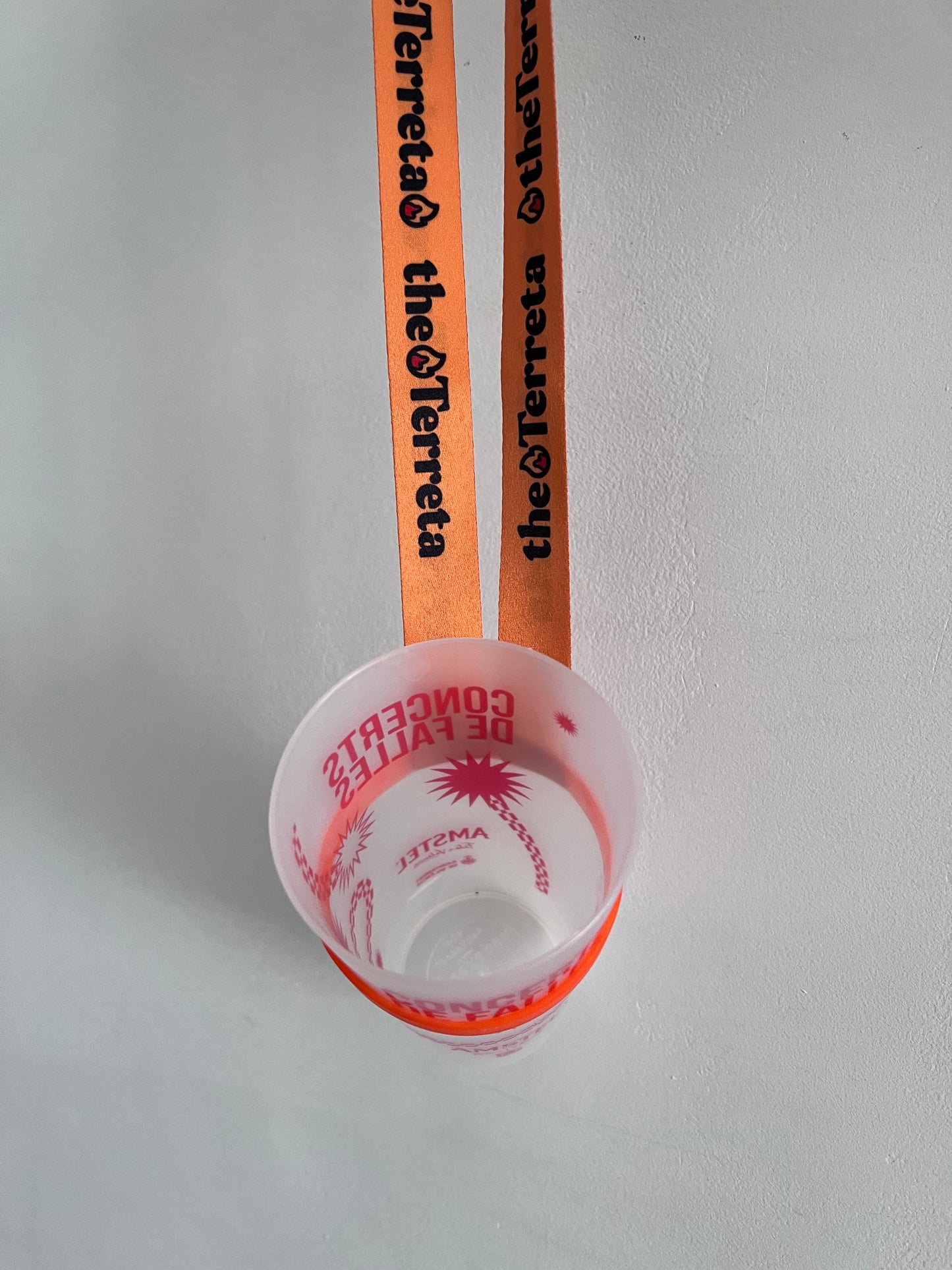 Lanyard Porta Vasos Cuello_The Terreta_Naranja