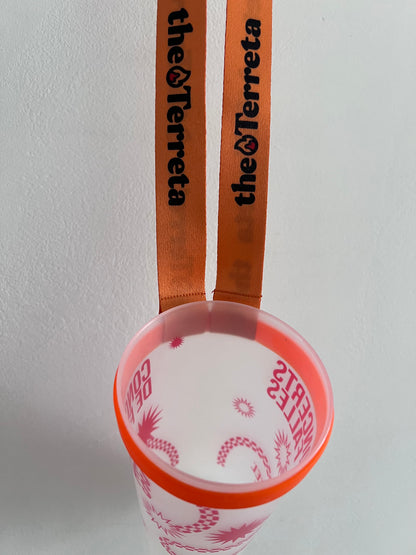 Lanyard Porta Vasos Cuello_The Terreta_Naranja