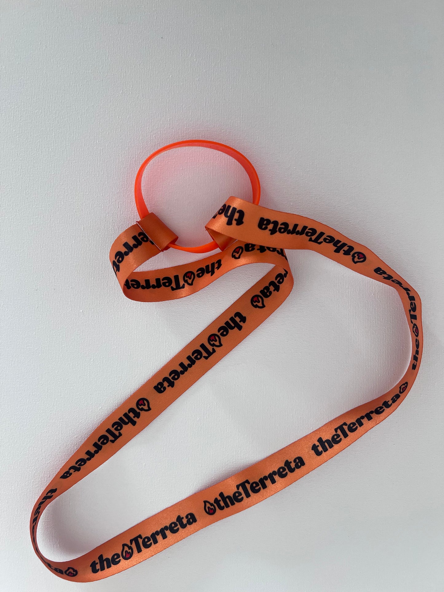 Lanyard Porta Vasos Cuello_The Terreta_Naranja